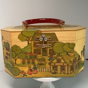 Annie Laurie Originals Handpainted Box Purse